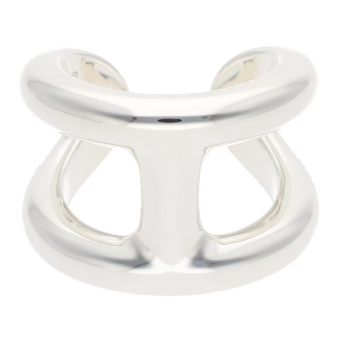 HERMES OSMOSE GM SILVER RING MEN'S: Hermes Osmose GM Silver Ring Men's Brand: HERMES Type/Style: Ring Material: 925 silver Color: silver Size: US Size 11 Accessories: None Accessories Notice: When purchasing pre-owned goods, please