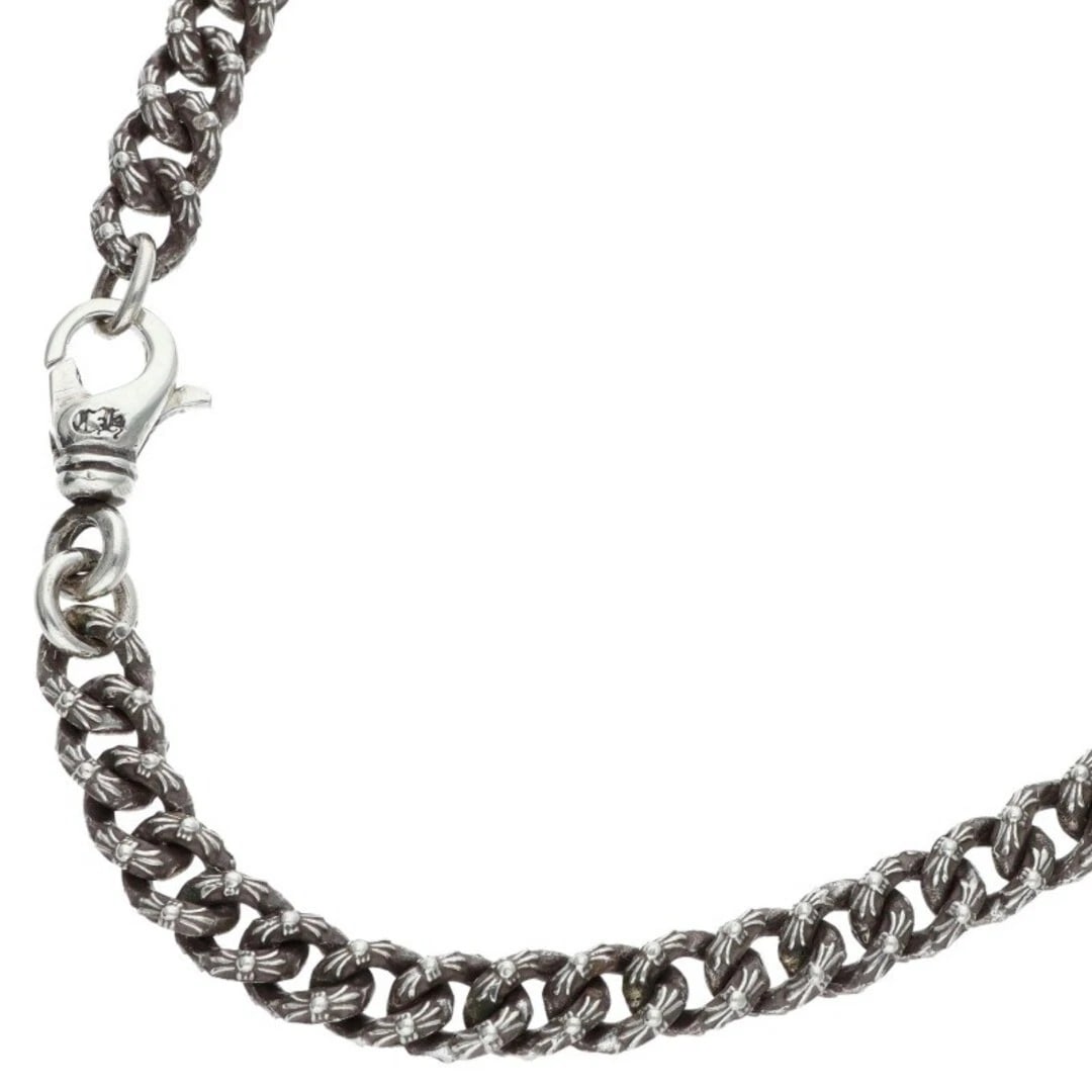 CHROME HEARTS XTRA FNCY MINI EXTRA FANCY SILVER NECKLACE: Chrome Hearts XTRA FNCY Mini extra Fancy Silver Necklace Brand: Chrome Hearts Type/Style: Necklace Material: 925 silver Color: silver Size: total length 45.5cm Accessories: None Accessories Notice: