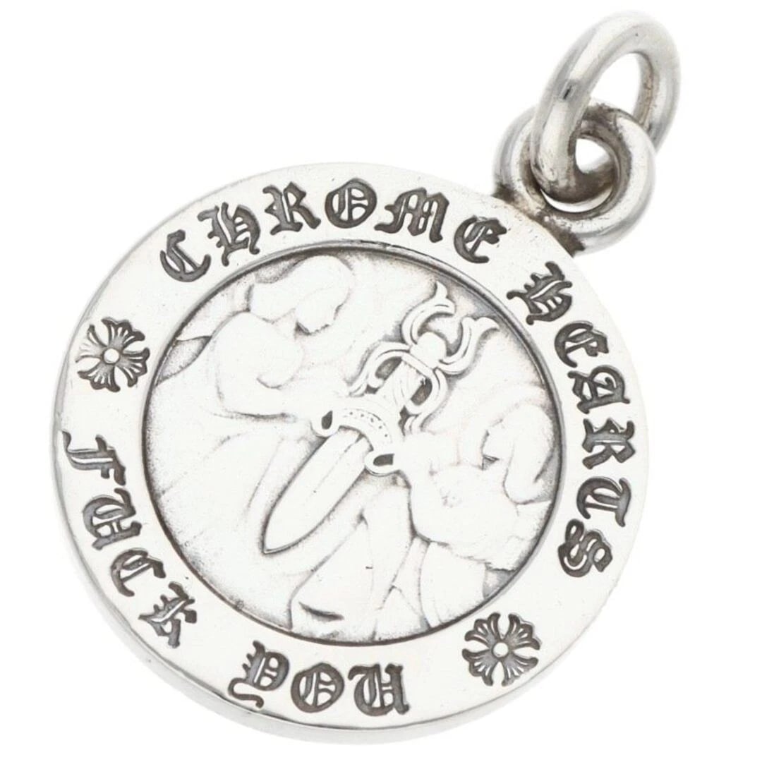 CHROME HEARTS CHRM ANGL MDL ANGEL MEDAL CHARM NECKLACE TOP: Chrome Hearts CHRM ANGL MDL Angel Medal Charm Necklace Top Brand: Chrome Hearts Type/Style: Necklace Material: 925 silver Color: silver Size: vertical 3cm Accessories: None Accessories Notice: When