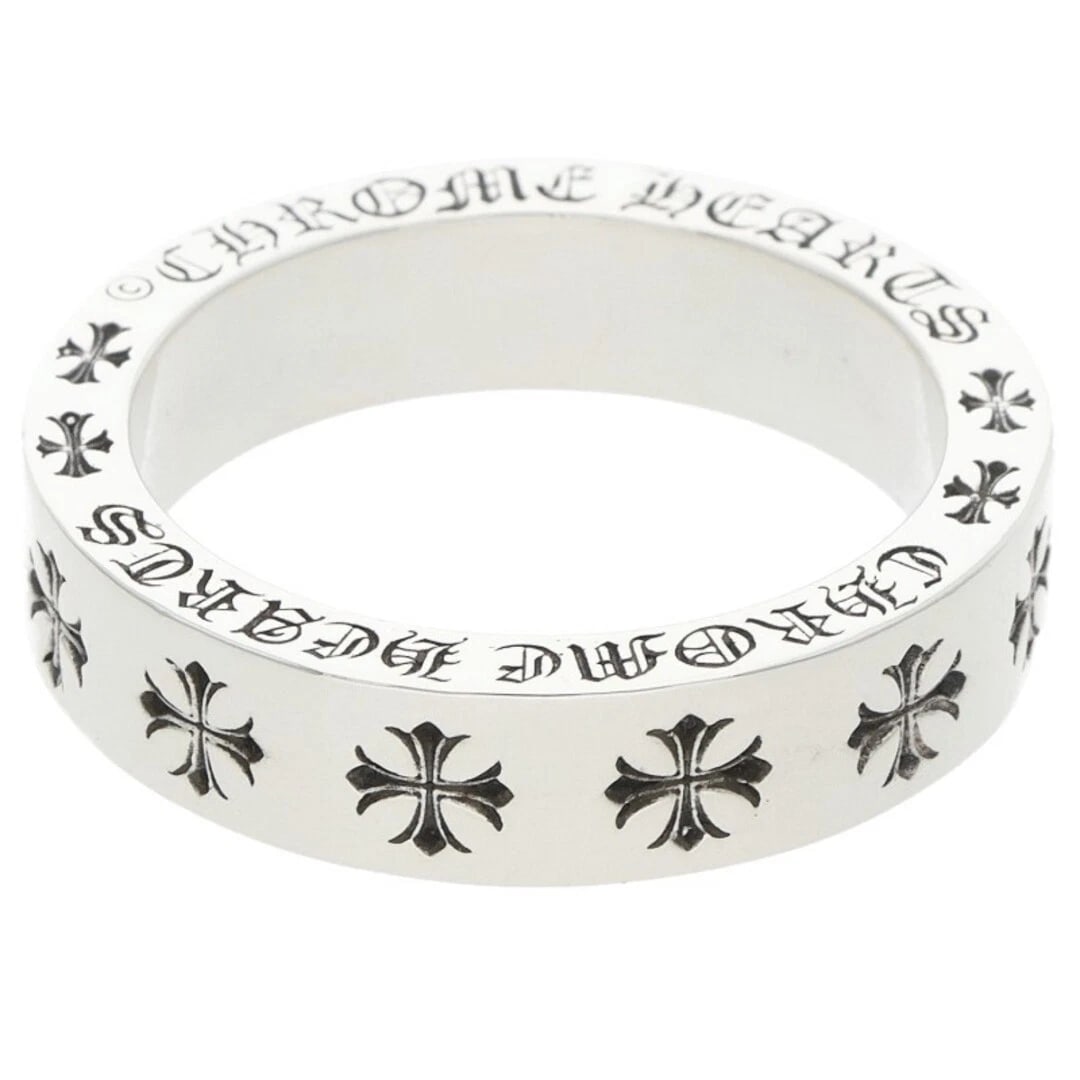 CHROME HEARTS SPACER FOREVER SILVER RING: Chrome Hearts Spacer Forever Silver Ring Brand: Chrome Hearts Type/Style: Ring Material: 925 silver Color: silver Size: US Size 21 Accessories: None Accessories Notice: When purchasing pre-owned