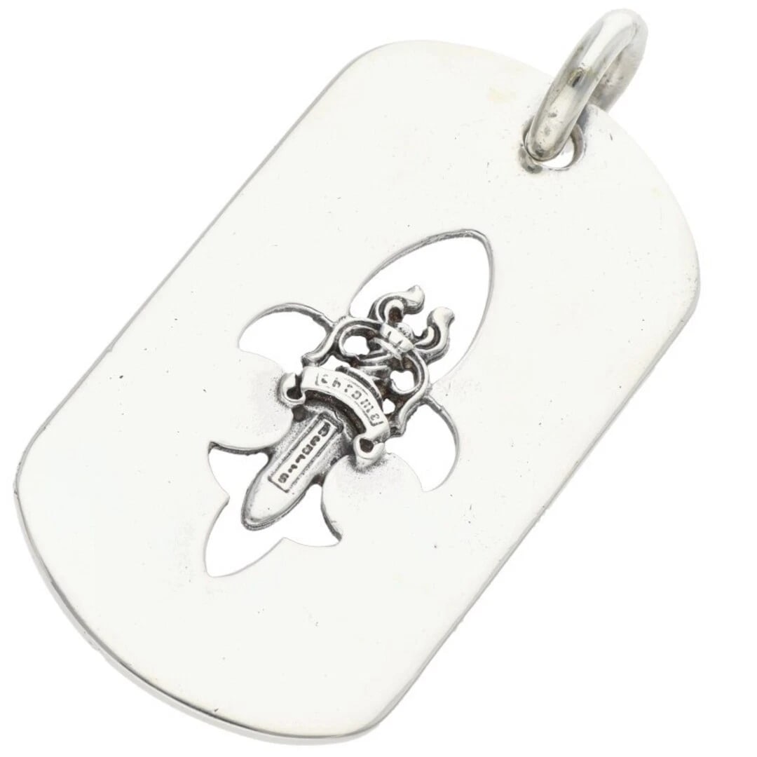 CHROME HEARTS LARGE NECKLACE TOP: Chrome Hearts Large Necklace Top Brand: Chrome Hearts Type/Style: Necklace Material: 925 silver Color: silver Size: vertical 5.6cm Accessories: None Accessories Notice: When purchasing pre-owned
