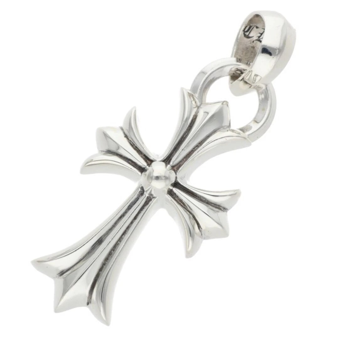 CHROME HEARTS SMALL CROSS BAIL SILVER NECKLACE TOP: Chrome Hearts Small Cross Bail Silver Necklace Top Brand: Chrome Hearts Type/Style: Necklace Material: 925 silver Color: silver Size: vertical 6cm Accessories: None Accessories Notice: Whe