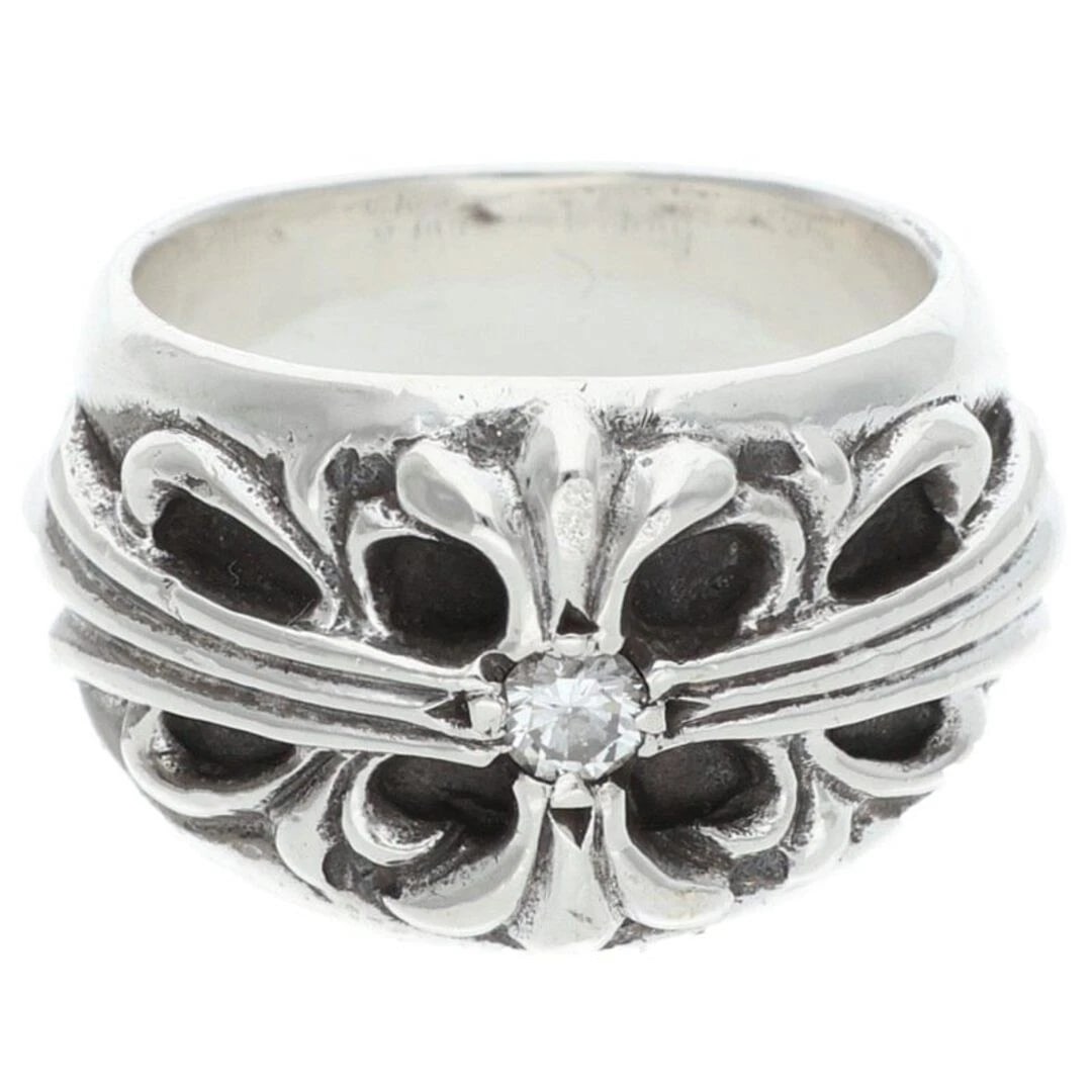 CHROME HEARTS FLRL CRS FLORAL CROSS DIAMOND RING: Chrome Hearts FLRL CRS Floral Cross diamond Ring Brand: Chrome Hearts Type/Style: Ring Material: 925 silver Color: silver Size: US Size 6 Accessories: None Accessories Notice: When purchasing