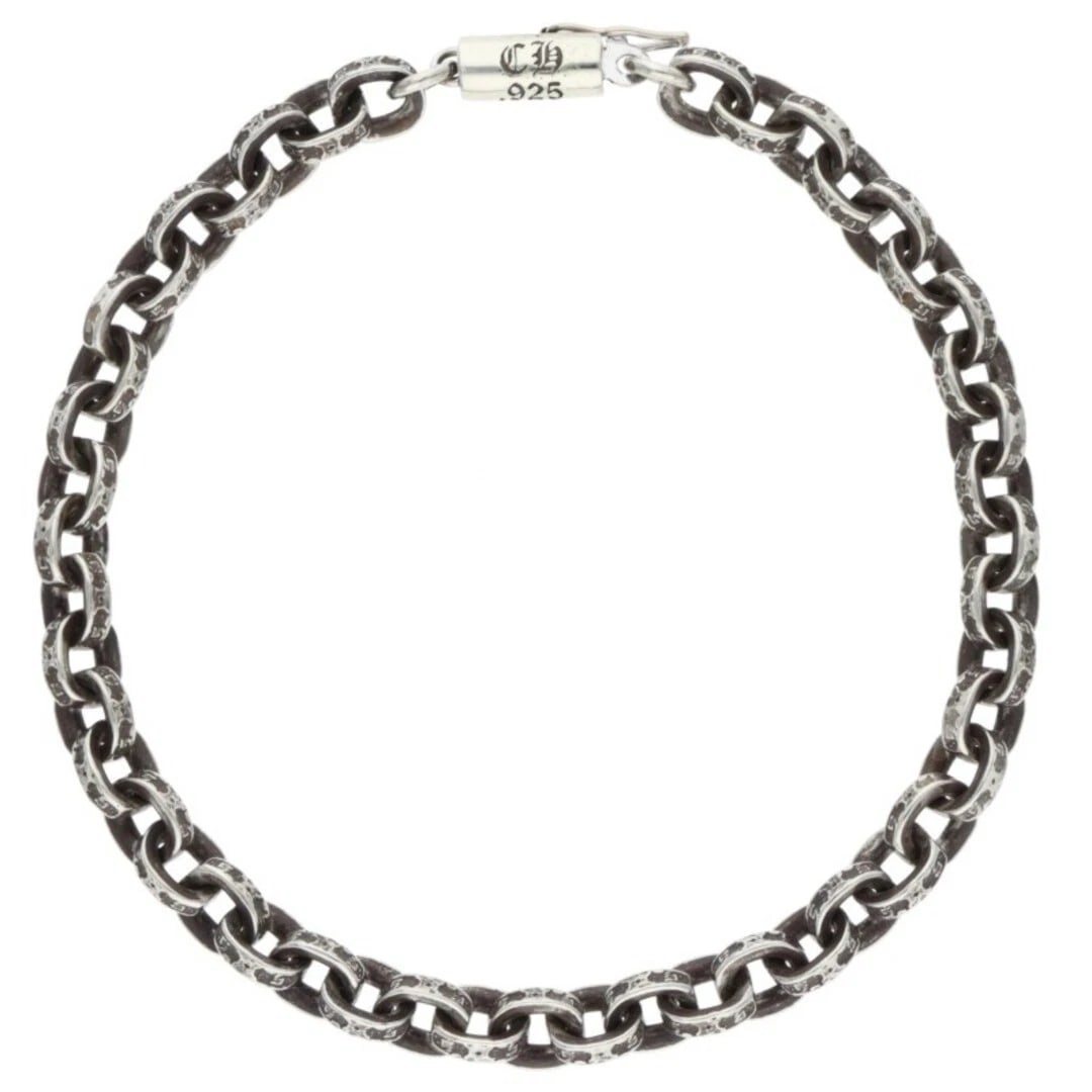 CHROME HEARTS PAPER CHAIN SILVER BRACELET: Chrome Hearts Paper Chain Silver Bracelet Brand: Chrome Hearts Type/Style: Others Material: 925 silver Color: silver Size: total length 18cm Accessories: None Accessories Notice: When purchasing