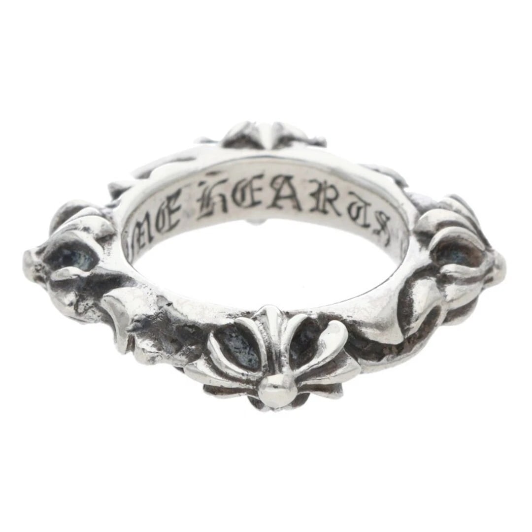 CHROME HEARTS SILVER RING: Chrome Hearts Silver Ring Brand: Chrome Hearts Type/Style: Ring Material: 925 silver Color: silver Size: US Size 2 Accessories: None Accessories Notice: When purchasing pre-owned goods, please refer