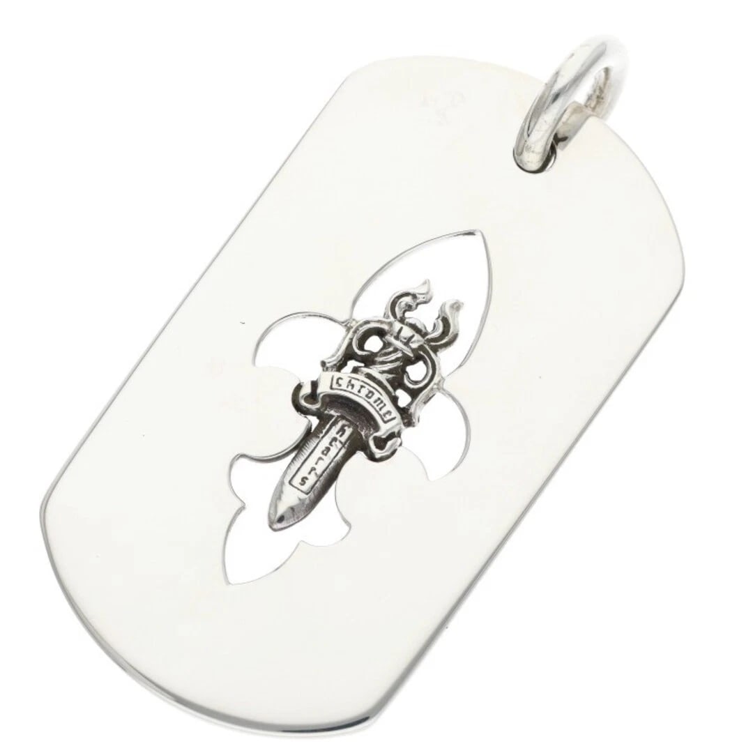 CHROME HEARTS DOG SILVER NECKLACE TOP: Chrome Hearts Dog Silver Necklace Top Brand: Chrome Hearts Type/Style: Necklace Material: 925 silver Color: silver Size: vertical 5.6cm Accessories: None Accessories Notice: When purchasing pre-owned