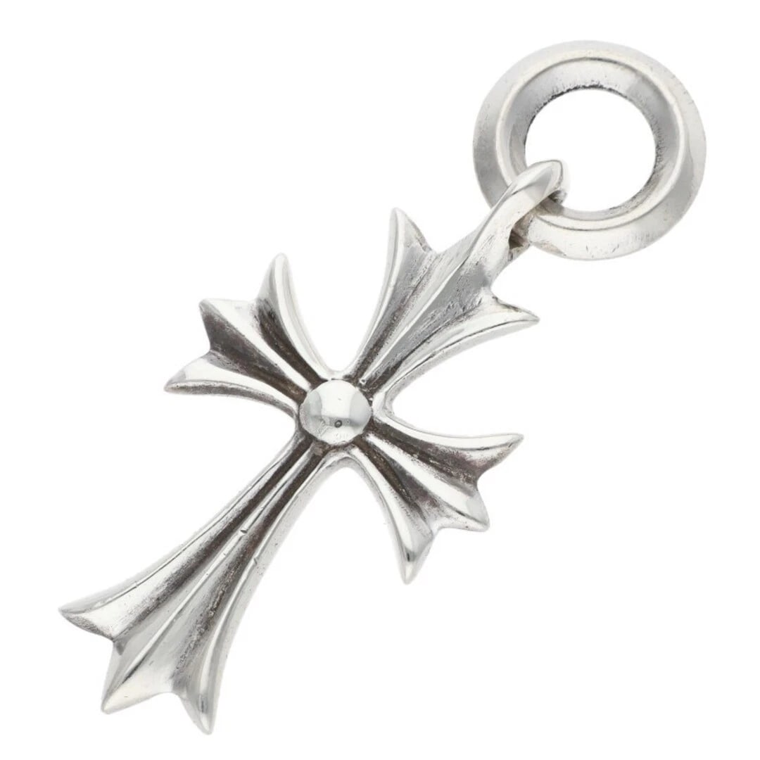 CHROME HEARTS TINY CH CROSS CHARM SILVER NECKLACE TOP: Chrome Hearts TINY CH CROSS Charm Silver Necklace Top Brand: Chrome Hearts Type/Style: Necklace Material: 925 silver Color: silver Size: vertical 3.8cm Accessories: None Accessories Notice: When