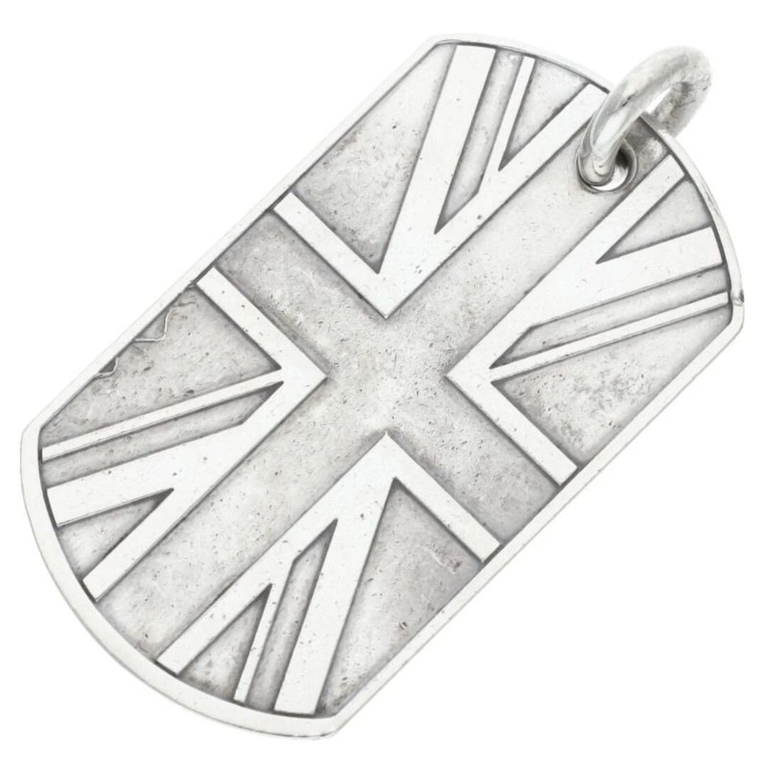 CHROME HEARTS D TAG LRG LARGE DOG UNION JACK NECKLACE TOP: Chrome Hearts D TAG LRG Large Dog Union Jack Necklace Top Brand: Chrome Hearts Type/Style: Necklace Material: 925 silver Color: silver Size: vertical 5.7cm Accessories: None Accessories Notice: When