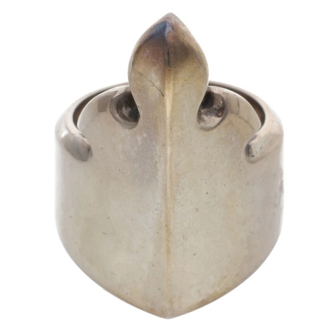 CHROME HEARTS UPRIGHT FLERKNEE FUNNY SILVER RING: Chrome Hearts Upright Flerknee Funny Silver Ring Brand: Chrome Hearts Type/Style: Ring Material: 925 silver Color: silver Size: US Size 18.5 Accessories: None Accessories Notice: When purchasing