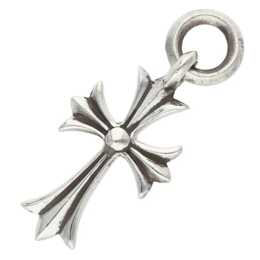 CHROME HEARTS TINY CH CROSS CHARM SILVER NECKLACE TOP: Chrome Hearts TINY CH CROSS Charm Silver Necklace Top Brand: Chrome Hearts Type/Style: Necklace Material: 925 silver Color: silver Size: vertical 3.8cm Accessories: None Accessories Notice