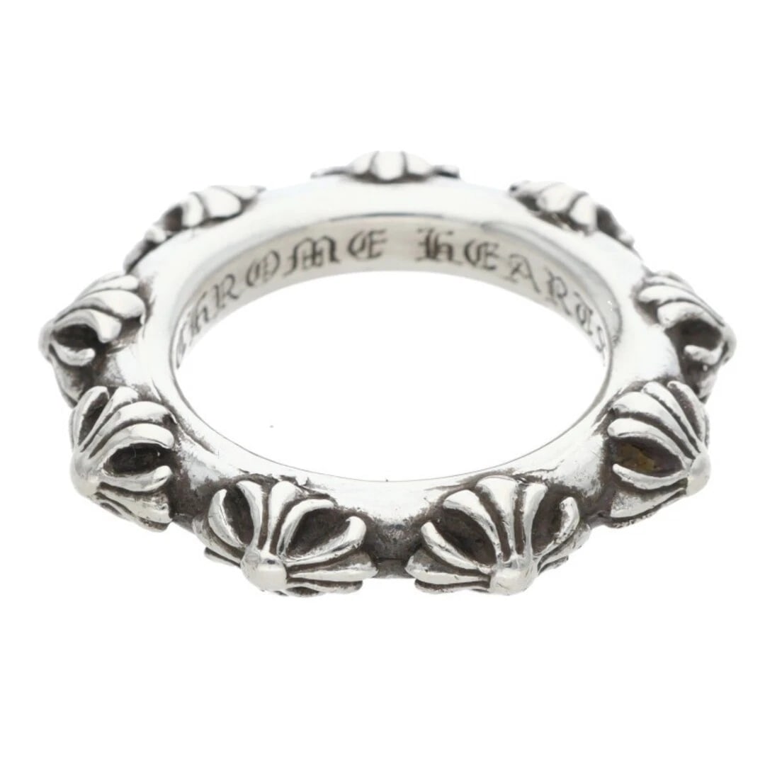 CHROME HEARTS SILVER RING MEN'S: Chrome Hearts SILVER RING MEN'S Brand: Chrome Hearts Type/Style: Ring Material: 925 Silver Color: silver Size: US Size 19 Accessories: None Accessories Notice: When purchasing pre-owned goods, please