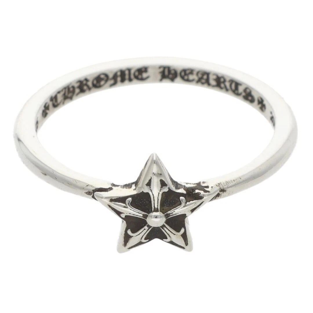 CHROME HEARTS BUBBLGM STAR BUBBLE GUM SILVER RING: Chrome Hearts BUBBLGM Star Bubble Gum Silver Ring Brand: Chrome Hearts Type/Style: Ring Material: 925 Silver Color: silver Size: US Size 8.5 Accessories: None Accessories Notice: When purc