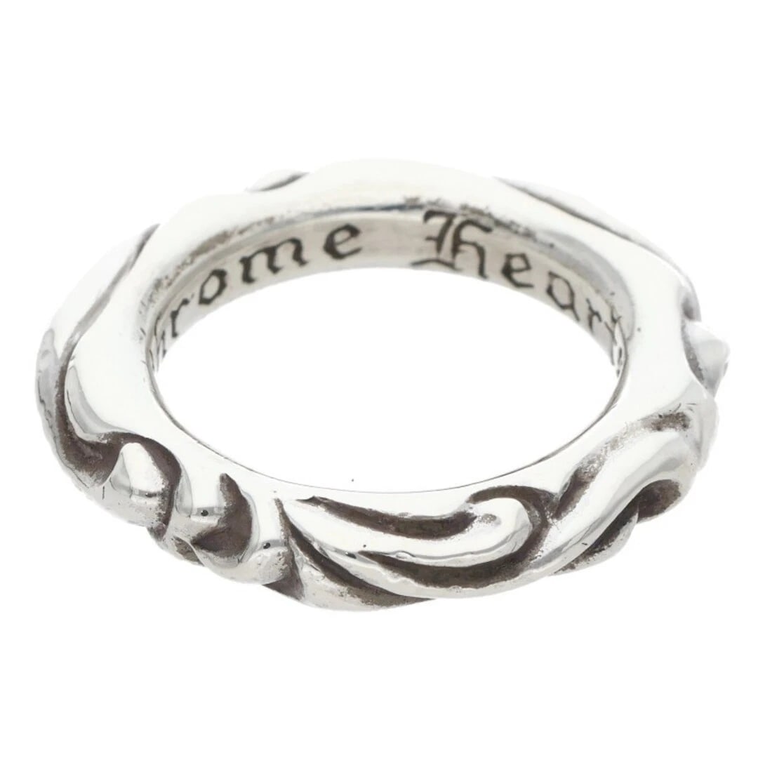 CHROME HEARTS SCRL BAND SCROLL SILVER RING: Chrome Hearts SCRL BAND Scroll Silver Ring Brand: Chrome Hearts Type/Style: Ring Material: 925 Silver Color: silver Size: US Size 11.5 Accessories: None Accessories Notice: When purchasing