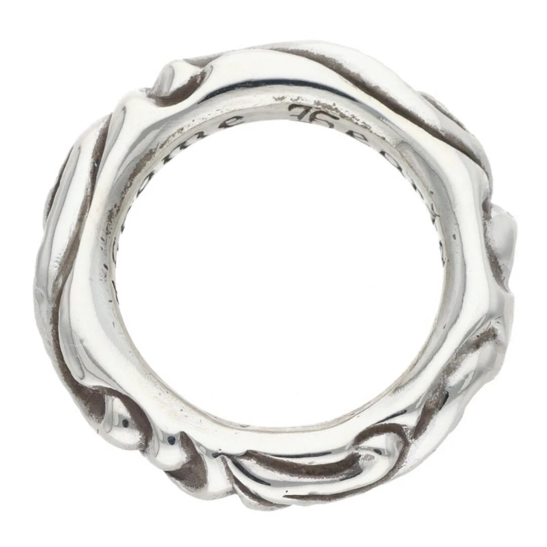 CHROME HEARTS SCRL BAND SCROLL SILVER RING - 3