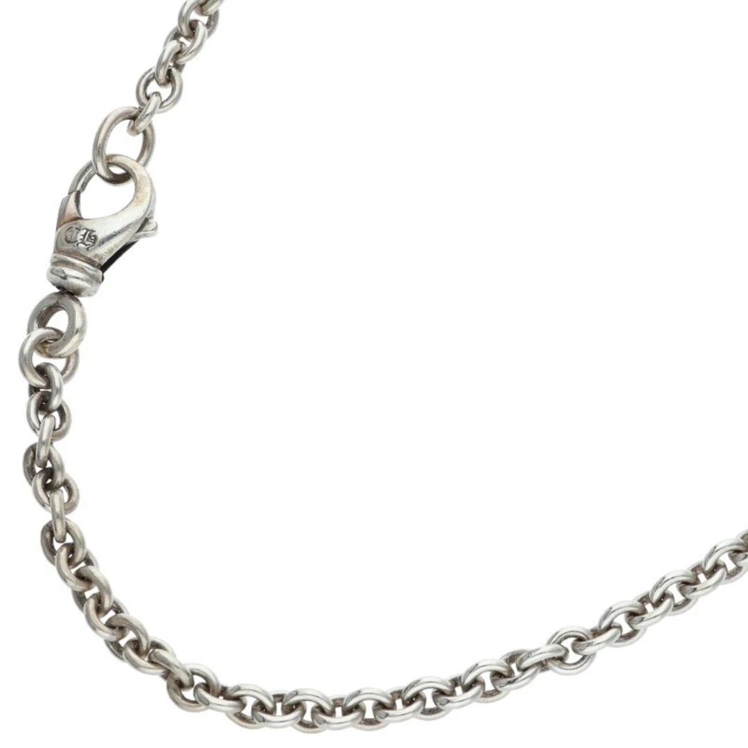 CHROME HEARTS NE CHAIN SILVER NECKLACE: Chrome Hearts NE CHAIN Silver Necklace Brand: Chrome Hearts Type/Style: Necklace Material: 925 Silver Color: silver Size: total length 51cm Accessories: None Accessories Notice: When purchasing