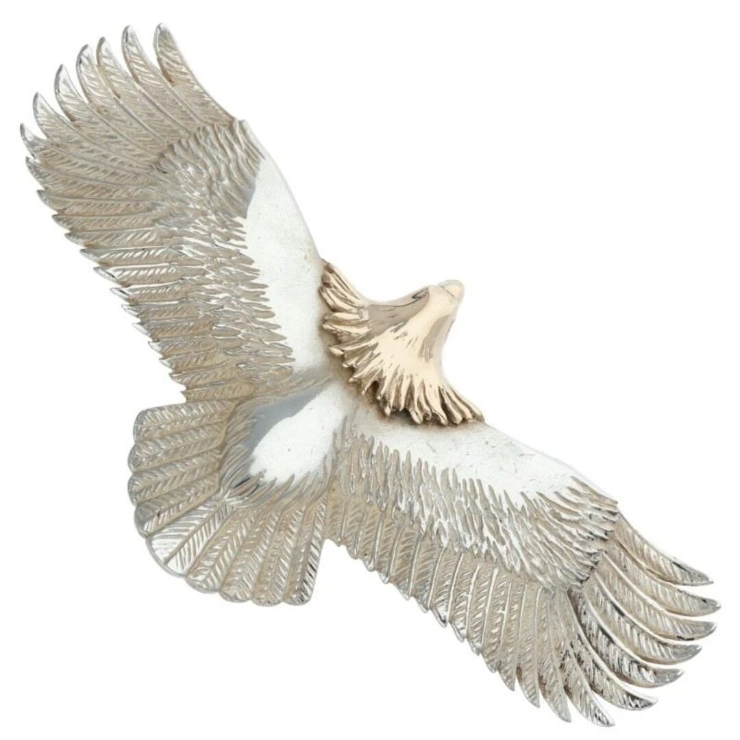 CATALONIA HEAD GOLD LARGE EAGLE SILVER COMBINATION NECKLACE TOP: Catalonia Head Gold Large Eagle Silver Combination Necklace Top Brand: Onia Type/Style: Necklace Material: Silver x K10 Gold Color: Gold Size: Vertical 4.3cm Accessories: None Accessories Notice: