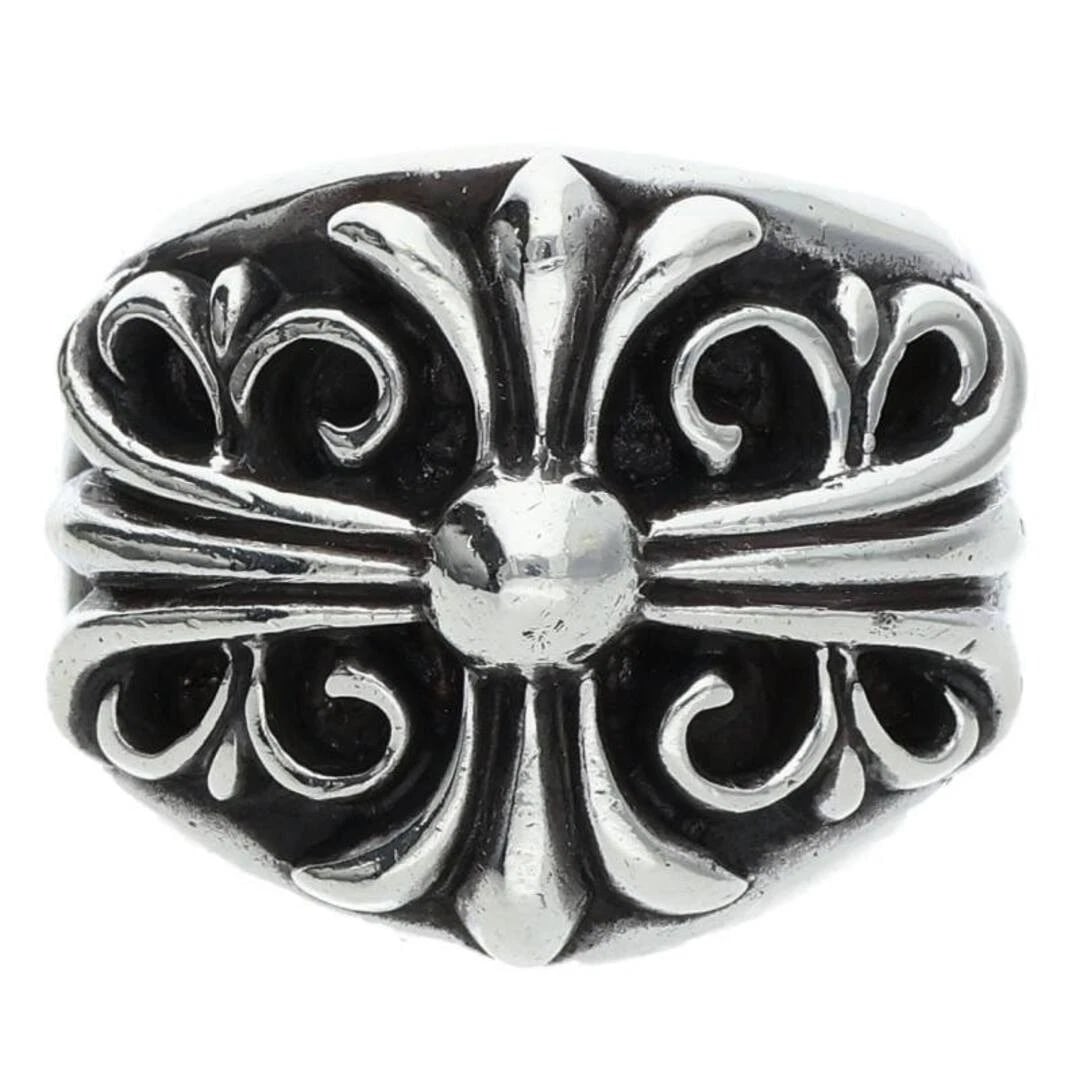 CHROME HEARTS KEEPER SILVER RING: Chrome Hearts KEEPER Silver Ring Brand: Chrome Hearts Type/Style: Ring Material: 925 Silver Color: silver Size: US Size 20 Accessories: None Accessories Notice: When purchasing pre-owned goods,