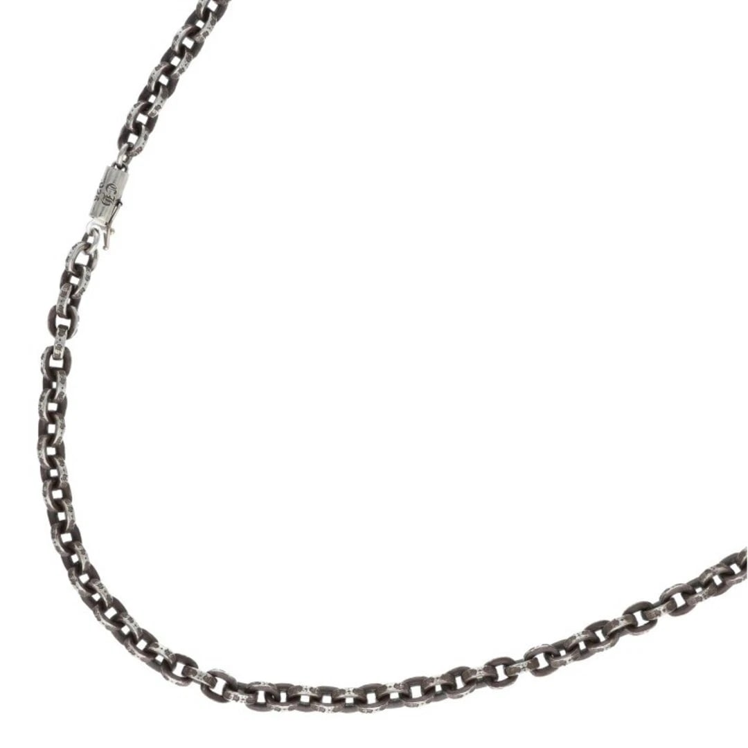CHROME HEARTS PAPER CHAIN SILVER NECKLACE: Chrome Hearts PAPER CHAIN Silver Necklace Brand: Chrome Hearts Type/Style: Necklace Material: 925 Silver Color: silver Size: total length 61cm Accessories: None Accessories Notice: When purchasing