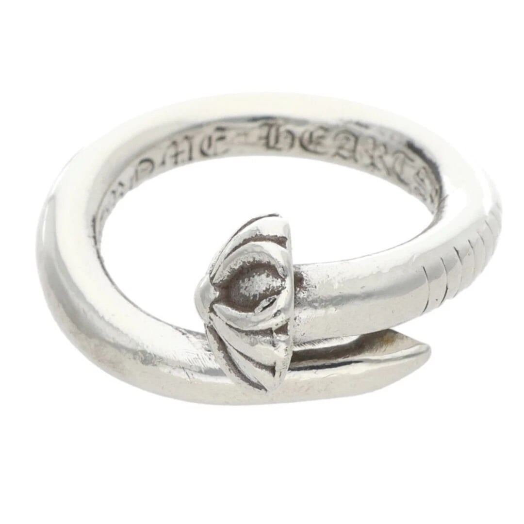 CHROME HEARTS NAIL CRSBALL CROSSBALL SILVER RING: Chrome Hearts NAIL CRSBALL Crossball Silver Ring Brand: Chrome Hearts Type/Style: Ring Material: 925 Silver Color: silver Size: US Size 7 Accessories: None Accessories Notice: When purchasing