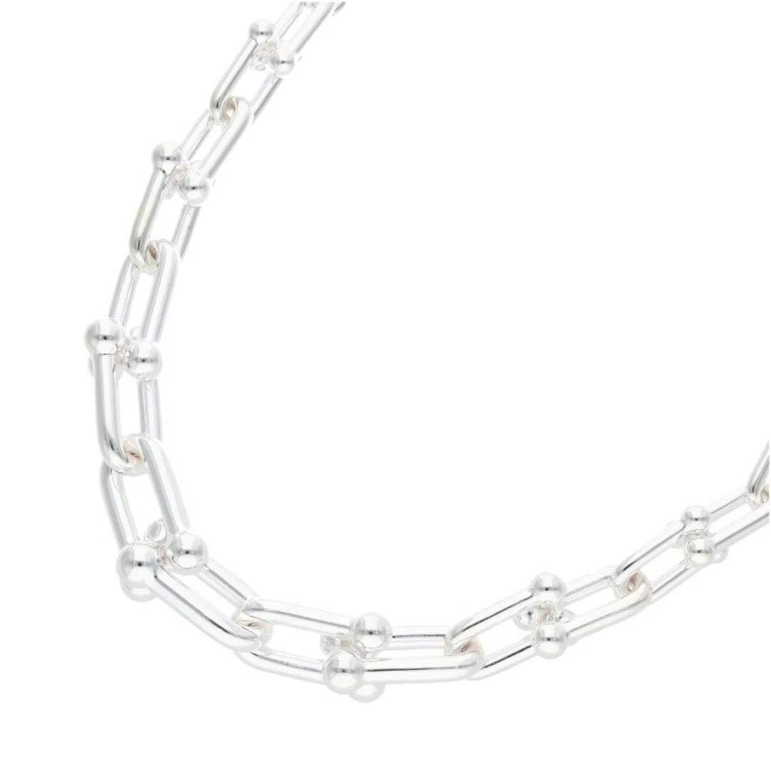 TIFFANY HARDWEAR HARDWARE GRADUATED LINK SILVER NECKLACE: Tiffany HardWear hardware Graduated Link Silver Necklace Brand: Tiffany & Co. Type/Style: Necklace Material: 925 Silver Color: silver Size: total length 45.5cm Accessories: None Accessories Notice: