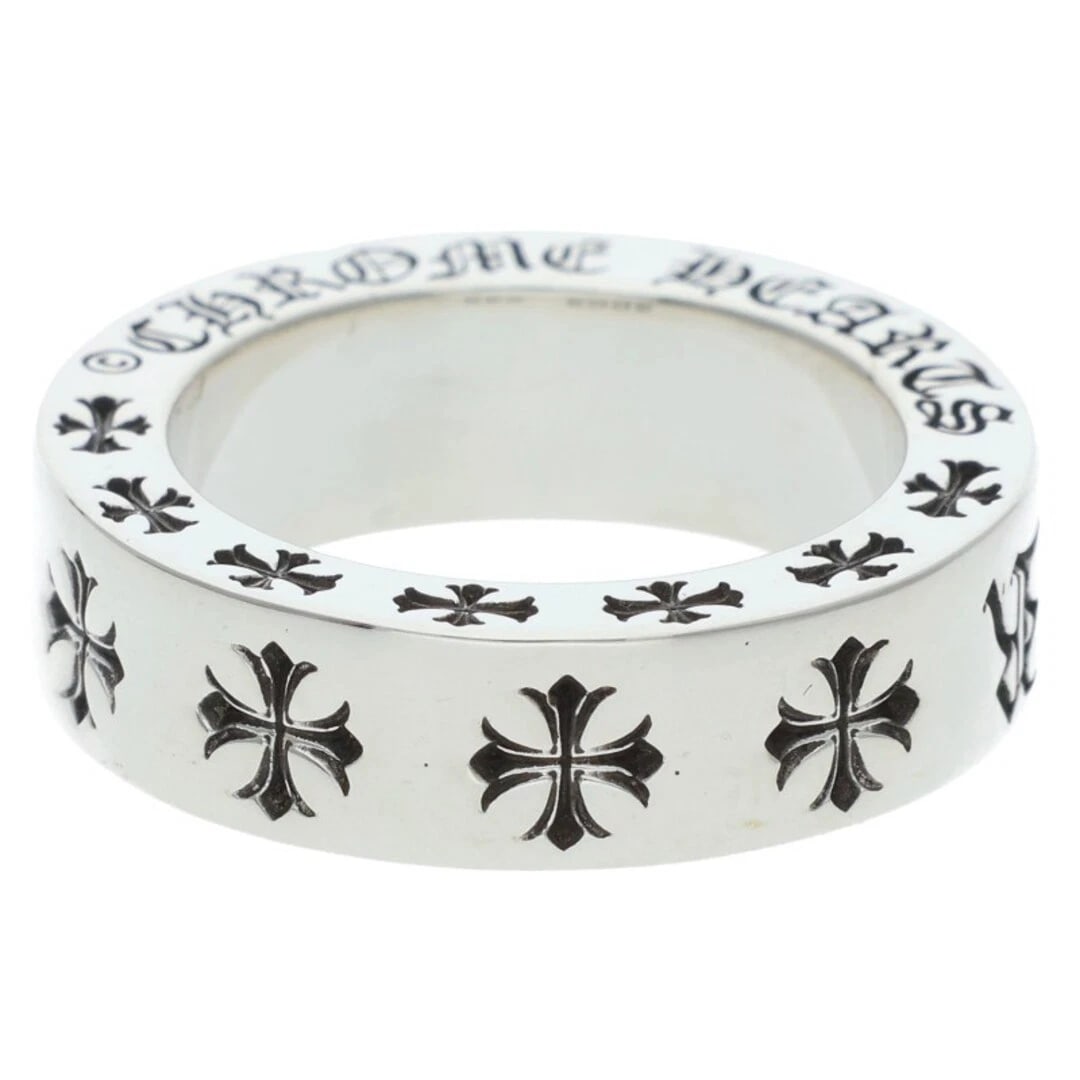 CHROME HEARTS SPACER FOREVER SILVER RING: Chrome Hearts Spacer Forever Silver Ring Brand: Chrome Hearts Type/Style: Ring Material: 925 Silver Color: silver Size: US Size 9 Accessories: None Accessories Notice: When purchasing pre-owned