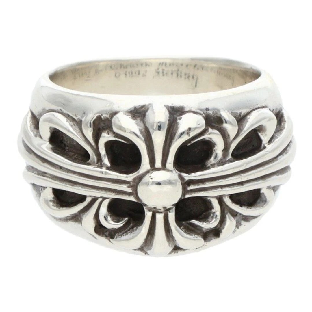 CHROME HEARTS CROSS SILVER RING MEN'S: Chrome Hearts Cross Silver Ring Men's Brand: Chrome Hearts Type/Style: Ring Material: 925 Silver Color: silver Size: US Size11 Accessories: None Accessories Notice: When purchasing pre-own