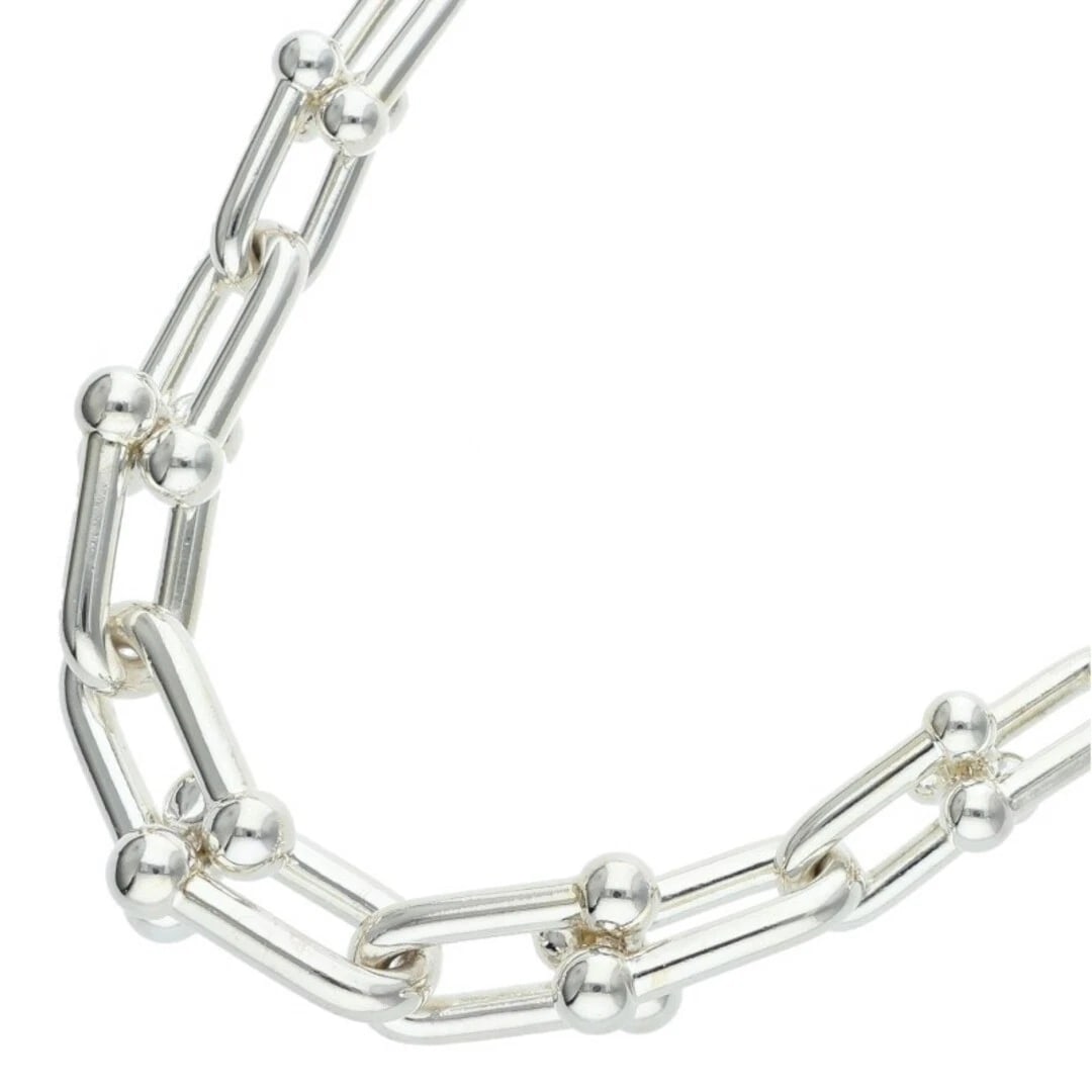 TIFFANY HARDWEAR HARDWARE GRADUATED LINK SILVER NECKLACE: Tiffany HardWear hardware Graduated Link Silver Necklace Brand: Tiffany & Co. Type/Style: Necklace Material: 925 Silver Color: silver Size: total length 45.5cm Accessories: None Accessorie
