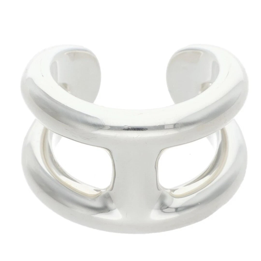 HERMES OSMOSE PM OSMOS SILVER RING: Hermes Osmose PM Osmos Silver Ring Brand: HERMES Type/Style: Ring Material: 925 Silver Color: silver Size: US Size 9 Accessories: None Accessories Notice: When purchasing pre-owned goods, please