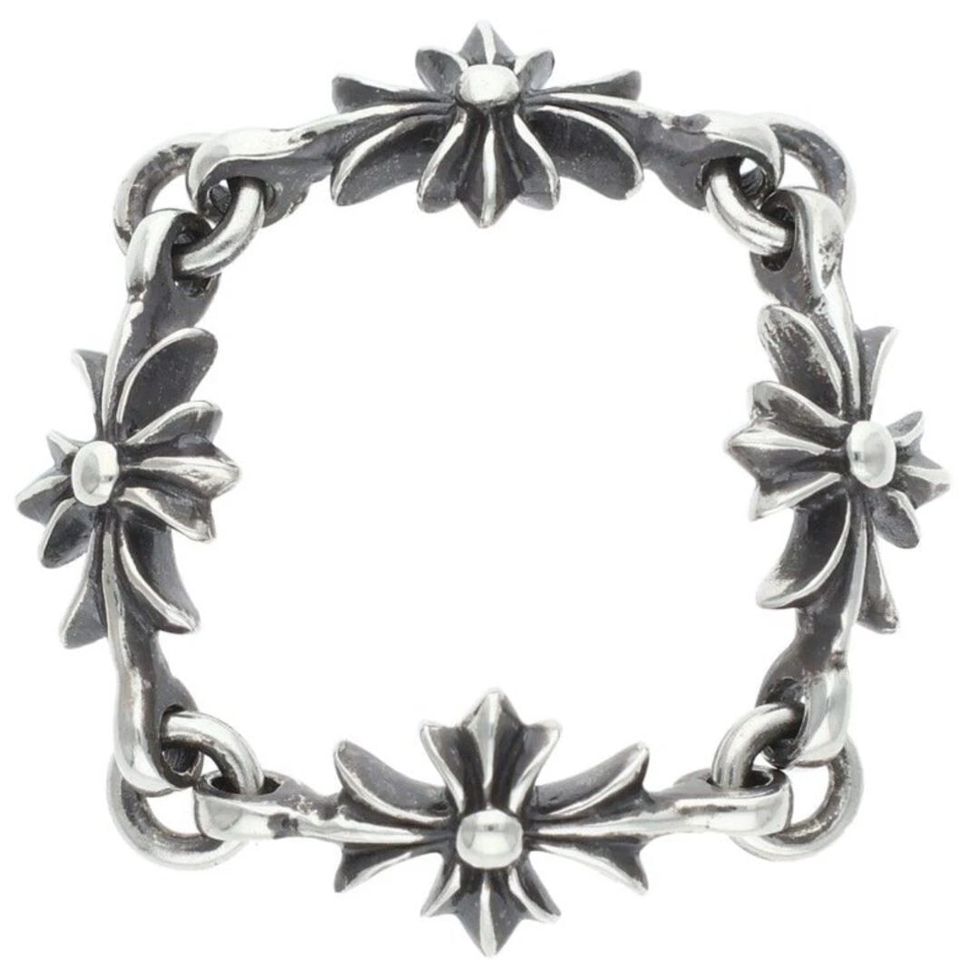 CHROME HEARTS RING PLUS SILVER: Chrome Hearts RING Plus Silver Brand: Chrome Hearts Type/Style: Ring Material: 925 Silver Color: silver Size: US Size 13 Accessories: None Accessories Notice: When purchasing pre-owned goo