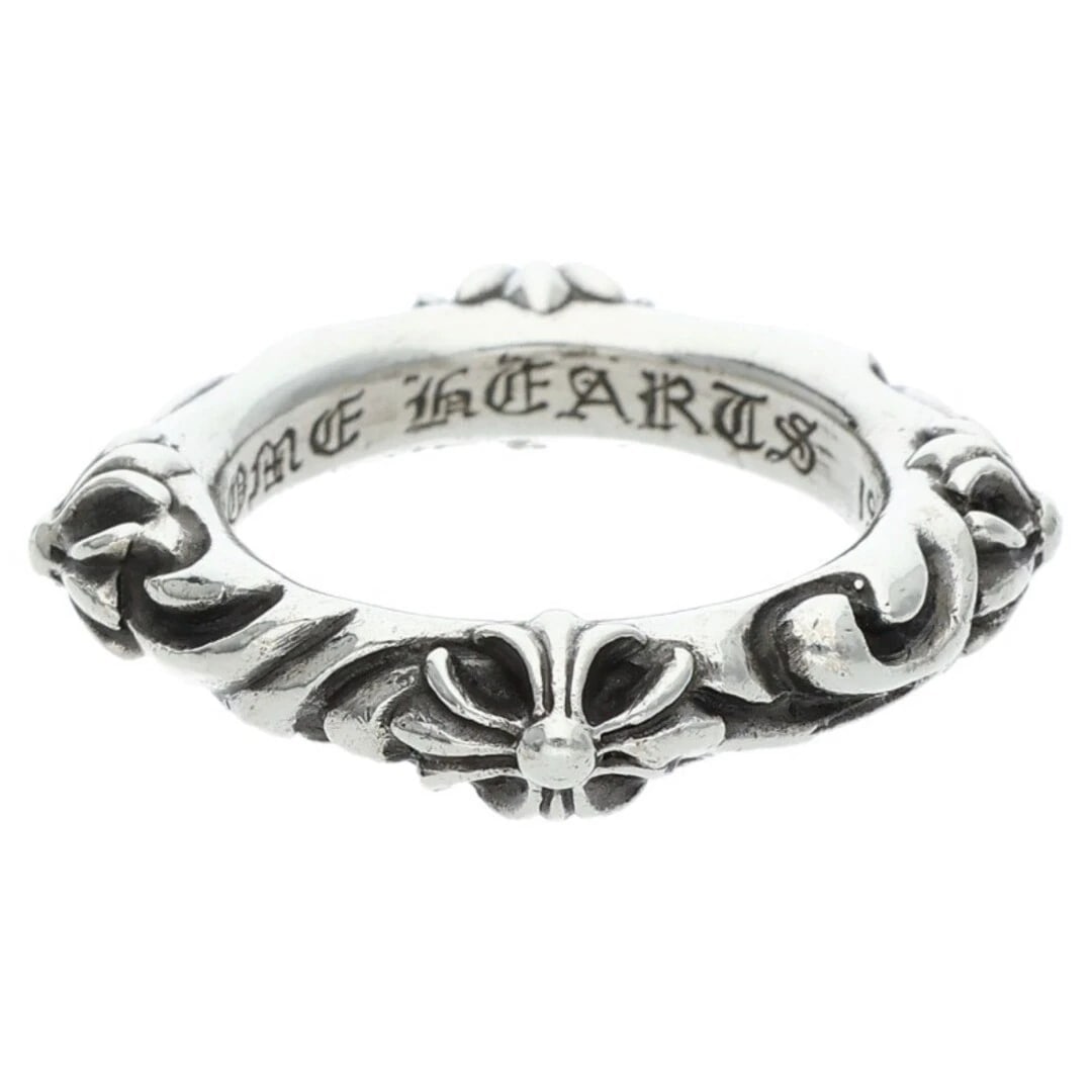 CHROME HEARTS SBT BAND SILVER RING: Chrome Hearts SBT BAND Silver Ring Brand: Chrome Hearts Type/Style: Ring Material: 925 Silver Color: silver Size: US Size 12.5 Accessories: None Accessories Notice: When purchasing pre-own