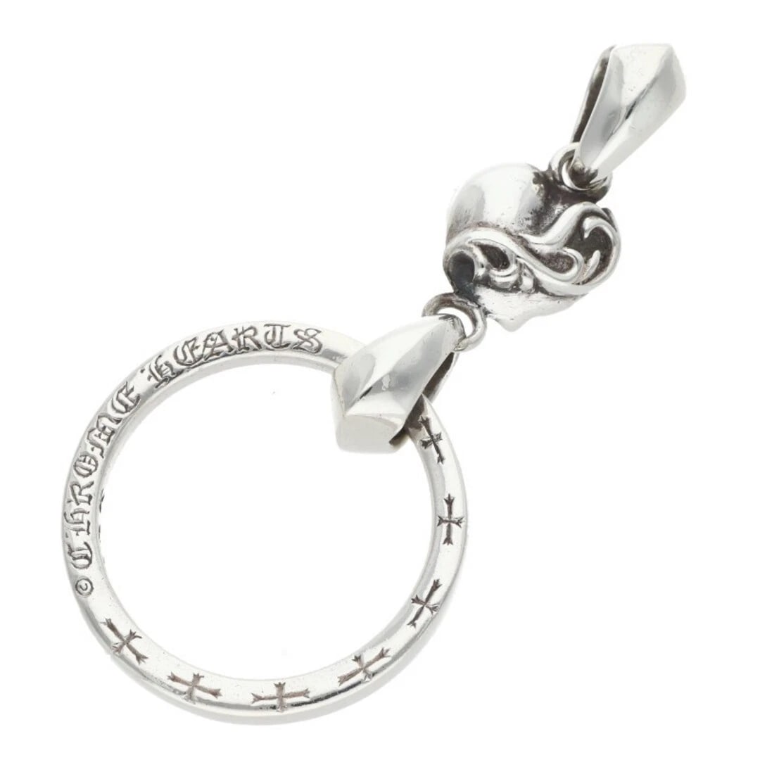 CHROME HEARTS EWLP NTFL EYWEAR LOOP HEART MOTIF NECKLACE TOP: Chrome Hearts EWLP NTFL eywear loop Heart motif Necklace Top Brand: Chrome Hearts Type/Style: Necklace Material: 925 Silver Color: silver Size: vertical 5.9cm Accessories: None Accessories