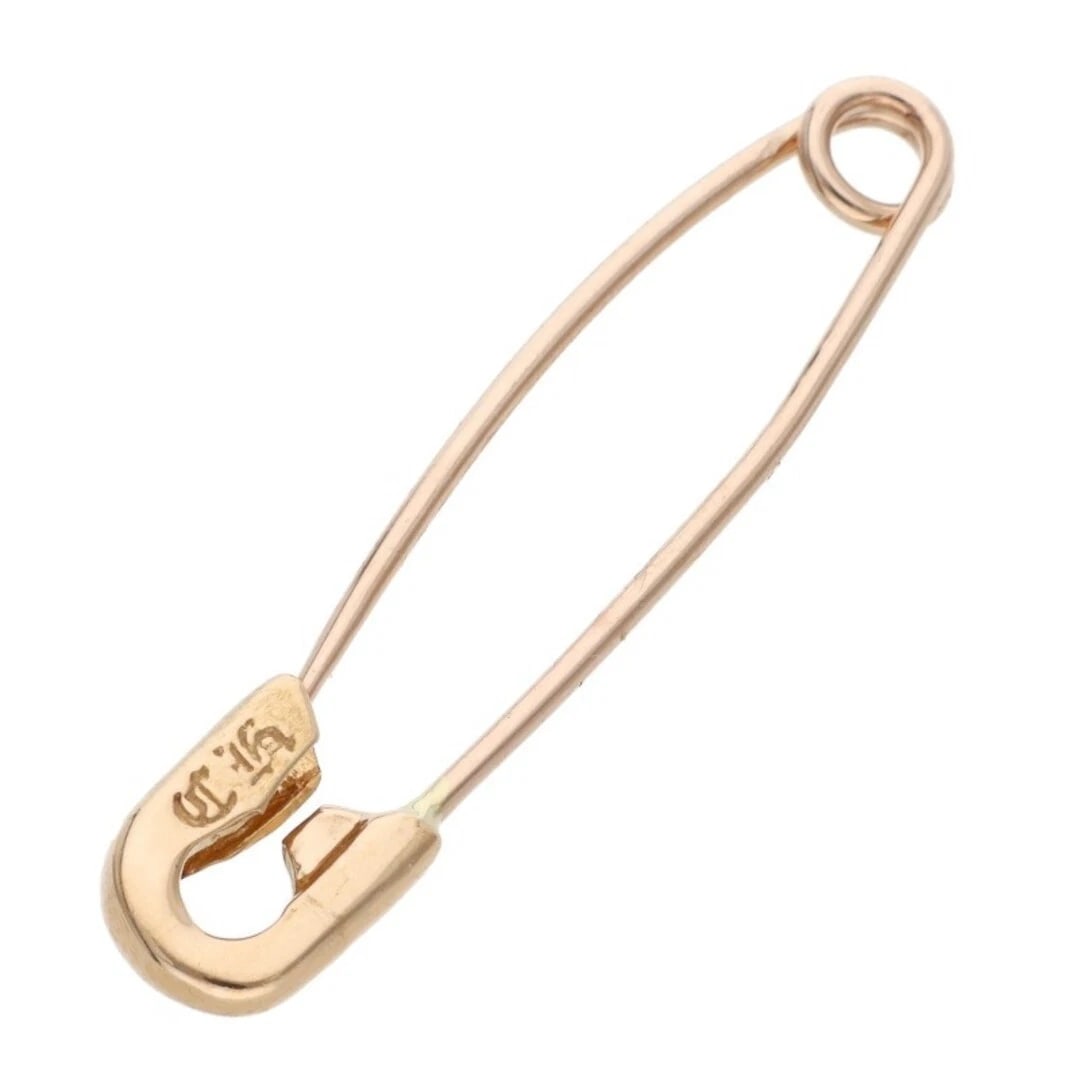 CHROME HEARTS SAFETY PIN S SMALL GOLD NECKLACE TOP: Chrome Hearts Safety PIN S Small Gold Necklace Top Brand: Chrome Hearts Type/Style: Necklace Material: 22K YG Color: YG Size: vertical 3.2cm Accessories: None Accessories Notice: When purc