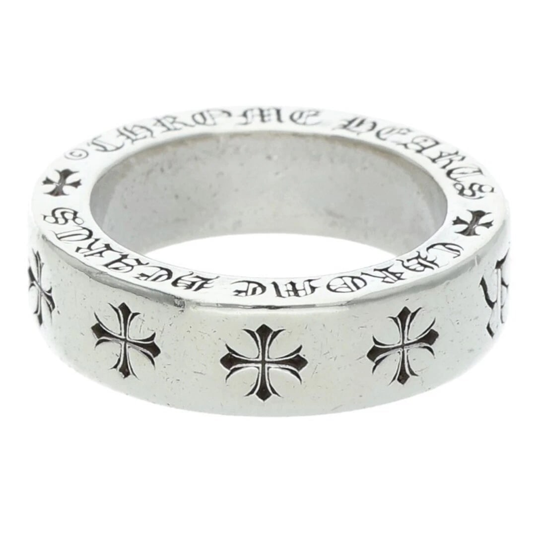 CHROME HEARTS 6MM SPACER FOREVER SILVER RING: Chrome Hearts 6mm Spacer Forever Silver Ring Brand: Chrome Hearts Type/Style: Ring Material: 925 Silver Color: silver Size: US Size 10 Accessories: None Accessories Notice: When purchasing