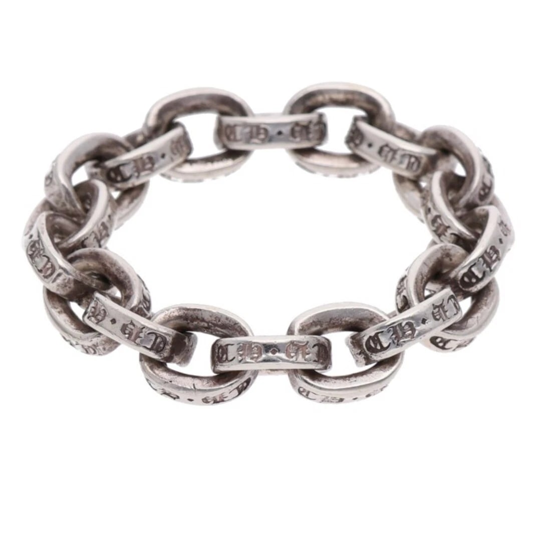 CHROME HEARTS PAPER CHAIN RING: Chrome Hearts Paper Chain Ring Brand: Chrome Hearts Type/Style: Ring Material: 925 Silver Color: silver Size: US Size 15 Accessories: None Accessories Notice: When purchasing pre-owned goo