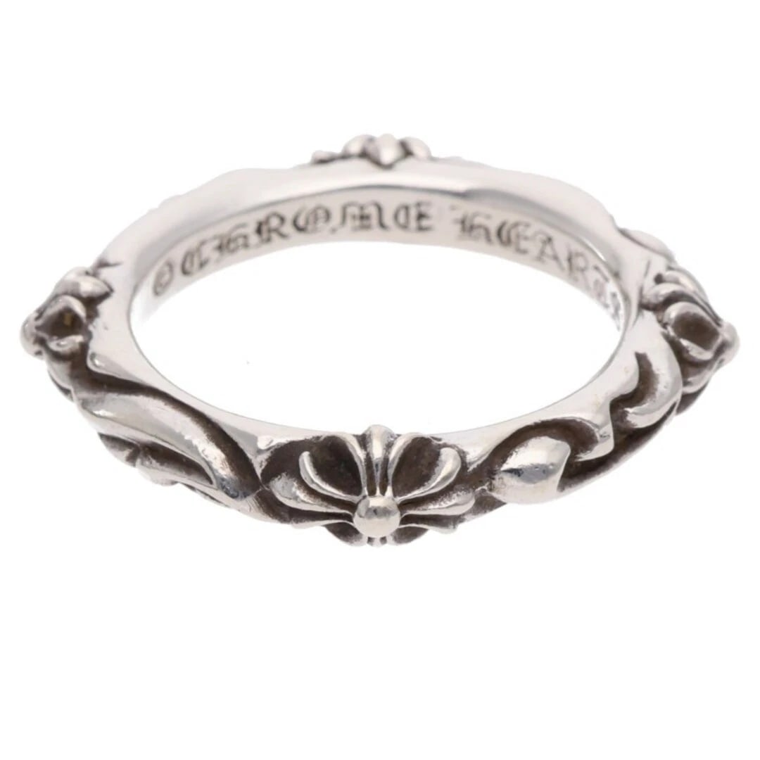 CHROME HEARTS SBT BAND SILVER RING: CHROME HEARTS SBT BAND Silver Ring Brand: Chrome Hearts Type/Style: Ring Material: 925 Silver Color: silver Size: US Size 25 Accessories: None Accessories Notice: When purchasing pre-owned