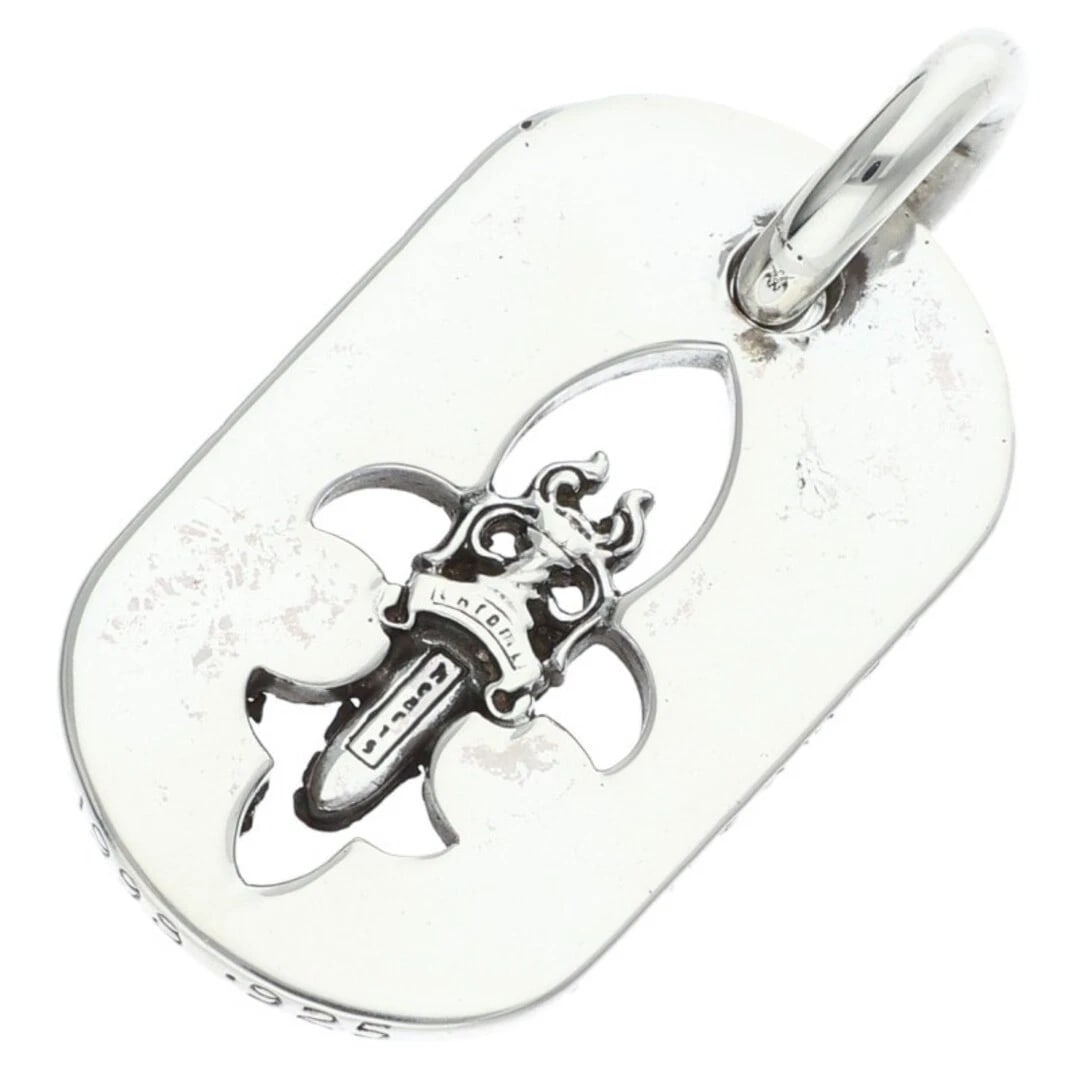 CHROME HEARTS SML FLE DAG DOG SMALL NECKLACE TOP: Chrome Hearts SML FLE DAG Dog Small Necklace Top Brand: Chrome Hearts Type/Style: Necklace Material: 925 Silver Color: silver Size: vertical 3.6cm Accessories: None Accessories Notice: When