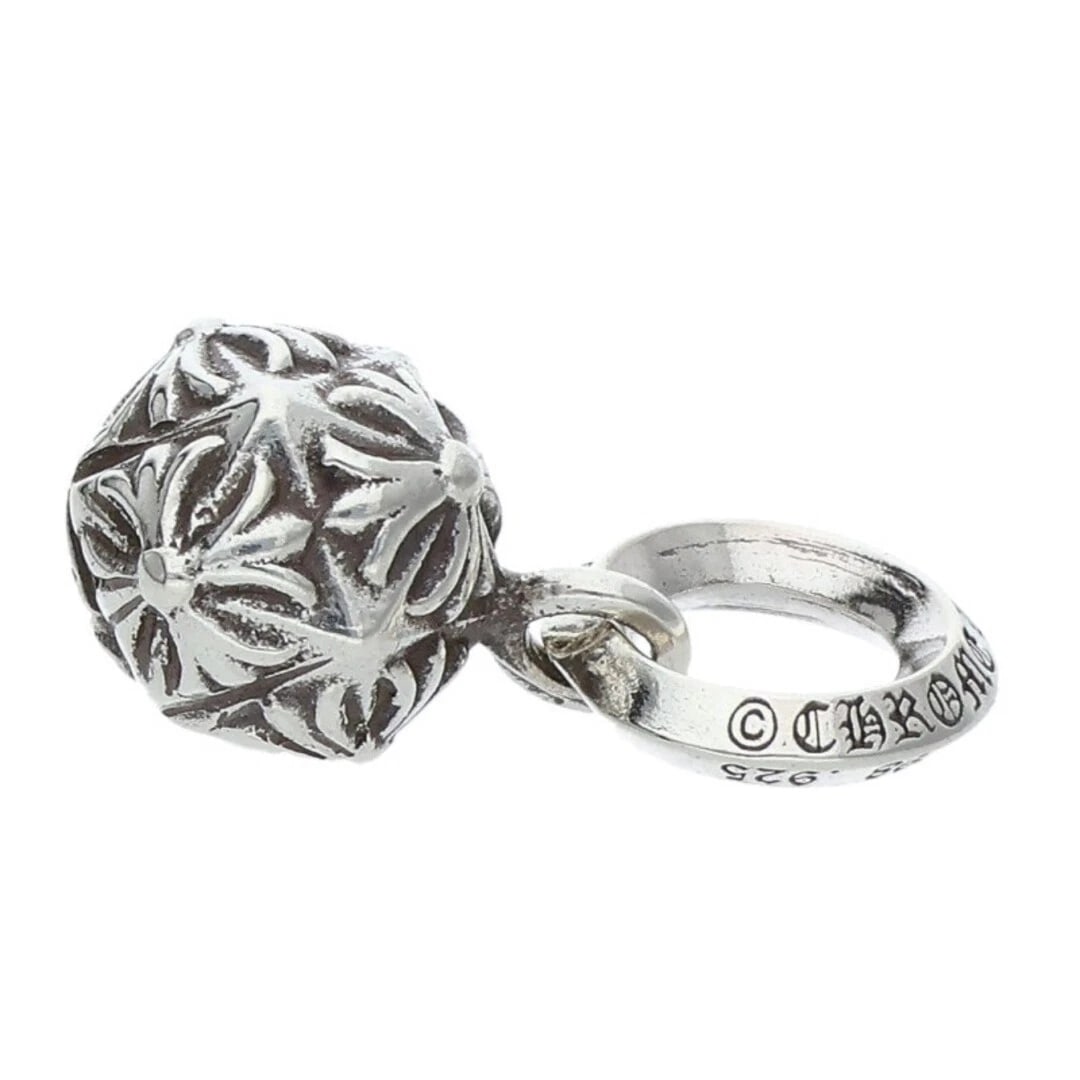 CHROME HEARTS PLUS BALL SILVER NECKLESS TOP: Chrome Hearts Plus Ball Silver Neckless Top Brand: Chrome Hearts Type/Style: Necklace Material: 925 Silver Color: silver Size: vertical 2.2cm Accessories: None Accessories Notice: When purchasing