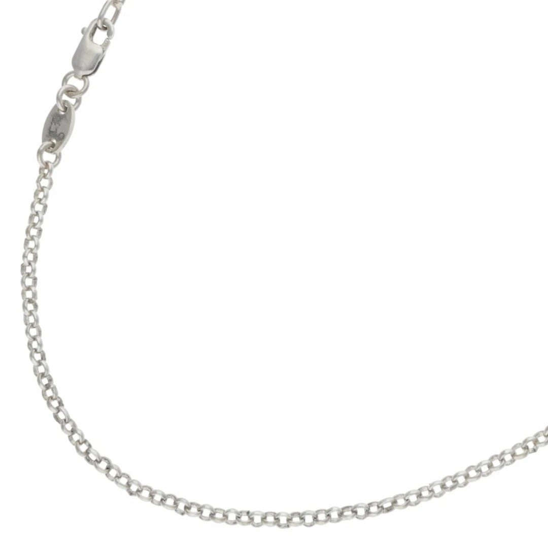 CHROME HEARTS NECKCHAIN BALL ROLL CHAIN CROSS SILVER NECKLACE (1 of 3)