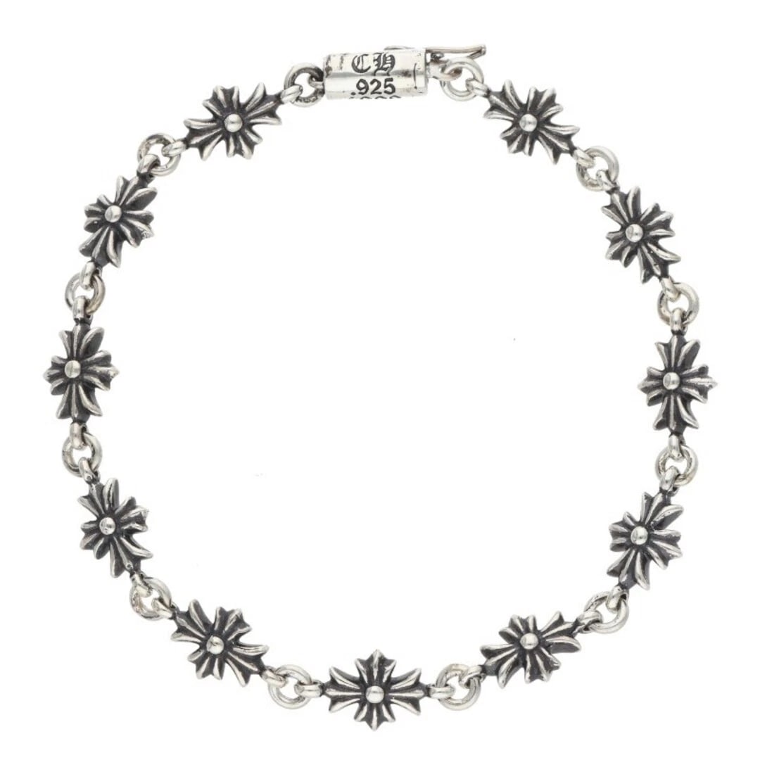 CHROME HEARTS SILVER BRACELET: Chrome Hearts Silver Bracelet Brand: Chrome Hearts Type/Style: Others Material: 925 Silver Color: silver Size: total length 17cm Accessories: None Accessories Notice: When purchasing pre-o