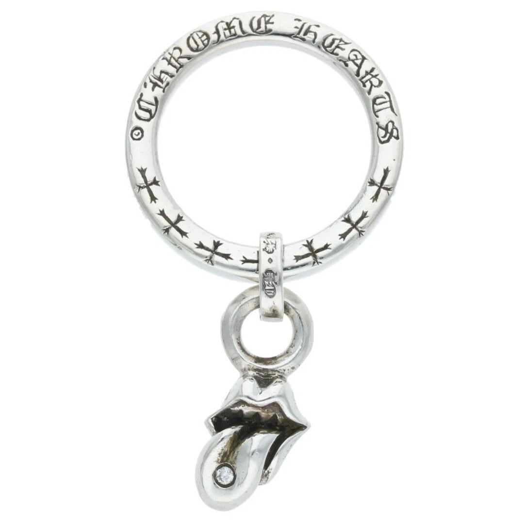 CHROME HEARTS LIP AND TAN MOTIF SILVER RING: Chrome Hearts Lip and Tan Motif Silver Ring Brand: Chrome Hearts Type/Style: Ring Material: 925 Silver Color: silver Size: US Size 10.5 Accessories: None Accessories Notice: When purchasing pre-owned