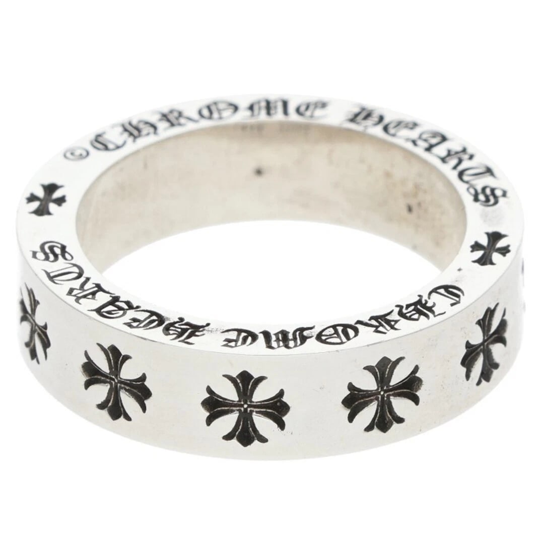 CHROME HEARTS SPACER FOREVER SILVER RING: Chrome Hearts Spacer Forever Silver Ring Brand: Chrome Hearts Type/Style: Ring Material: 925 Silver Color: silver Size: US Size 15.5 Accessories: None Accessories Notice: When purchasing pre-owned