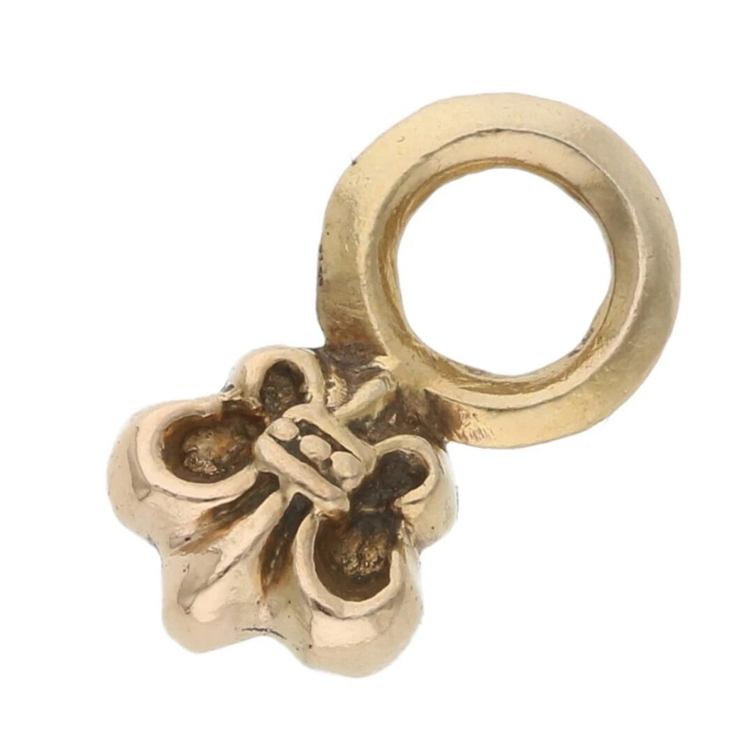 CHROME HEARTS STACK BS FLUER FUSSTACK CHARM GOLD NECKLACE TOP: Chrome Hearts Stack BS Fluer Fusstack Charm Gold Necklace Top Brand: Chrome Hearts Type/Style: Necklace Material: 22K YG Color: YG Size: vertical 1.4cm Accessories: None Accessories Notice