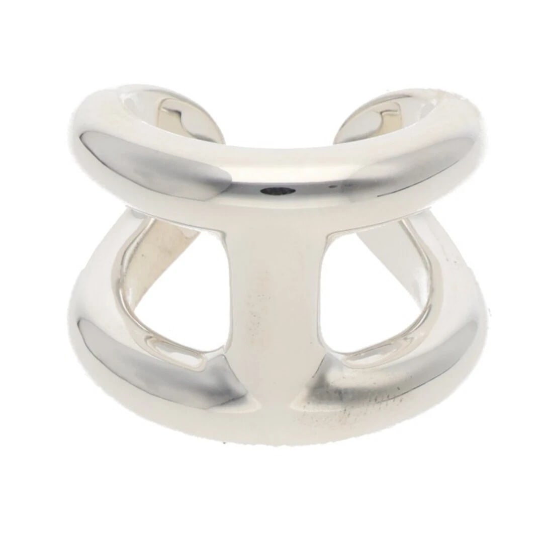 HERMES OSMOSE GM OSMOS SILVER RING: Hermes Osmose GM Osmos Silver Ring Brand: HERMES Type/Style: Ring Material: 925 Silver Color: silver Size: US Size 11 Accessories: None Accessories Notice: When purchasing pre-owned goods,