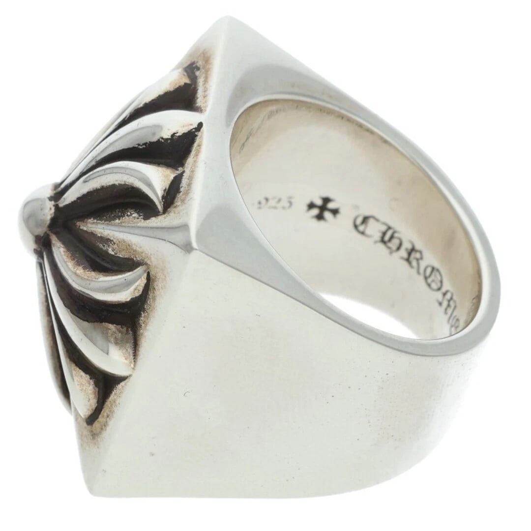 CHROME HEARTS CH PLUS PYRAMID SILVER RING - 4