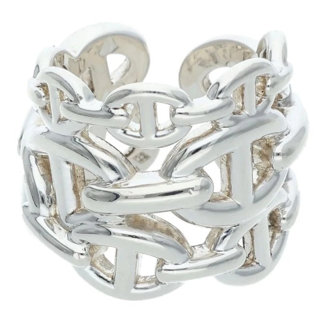 HERMES CHAINE D'ANCRE ENCHAINEE DUNK ANCHENE SILVER RING: Hermes Chaine d'Ancre Enchainee Dunk Anchene Silver Ring Brand: HERMES Type/Style: Ring Material: 925 Silver Color: silver Size: US Size 11 Accessories: None Accessories Notice: When purchasing
