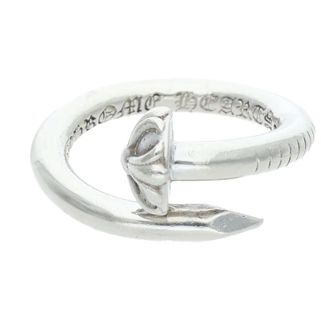 CHROME HEARTS NAIL CRSBALL CROSSBALL SILVER RING: Chrome Hearts NAIL CRSBALL Crossball Silver Ring Brand: Chrome Hearts Type/Style: Ring Material: 925 Silver Color: silver Size: US Size 9 Accessories: None Accessories Notice: When purchas
