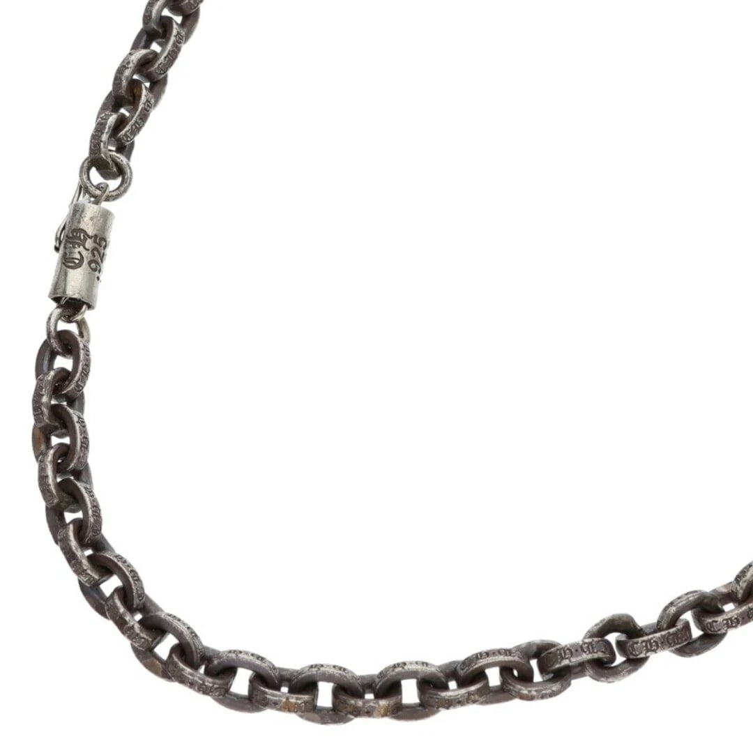 CHROME HEARTS PAPER CHAIN 20 20INCH SILVER NECKLACE: Chrome Hearts PAPER CHAIN 20 20inch Silver Necklace Brand: Chrome Hearts Type/Style: Necklace Material: 925 Silver Color: silver Size: total length 51.5cm Accessories: None Accessories Notice: When