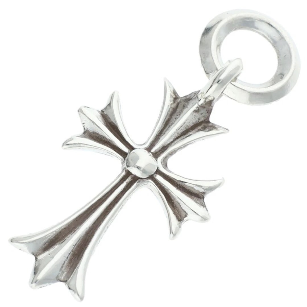 CHROME HEARTS TINY CH CROSS CHARM SILVER NECKLACE TOP: Chrome Hearts TINY CH CROSS Charm Silver Necklace Top Brand: Chrome Hearts Type/Style: Necklace Material: 925 Silver Color: silver Size: vertical 3.7cm Accessories: None Accessories Notice