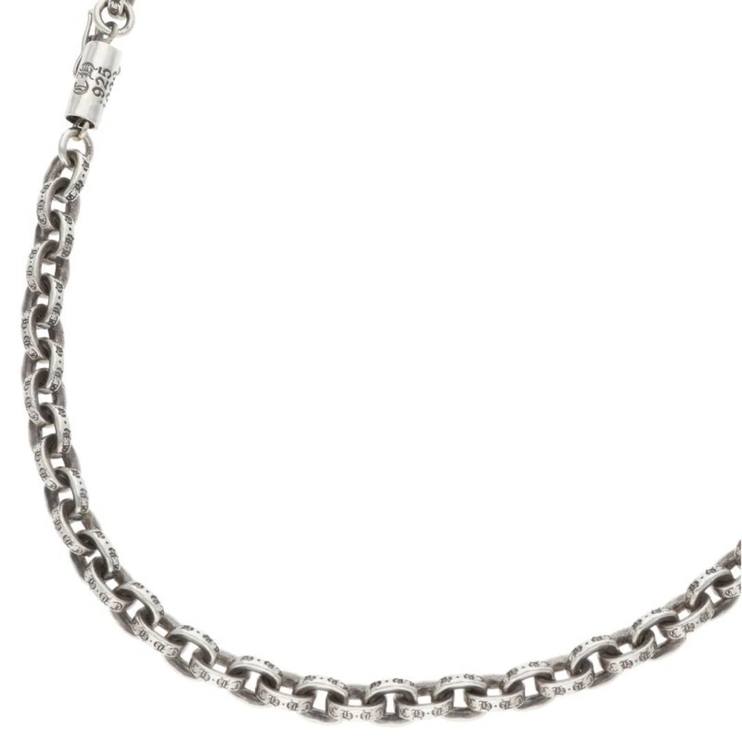 CHROME HEARTS PAPER CHAIN SILVER NECKLACE MEN'S: Chrome Hearts PAPER CHAIN Silver Necklace Men's Brand: Chrome Hearts Type/Style: Necklace Material: 925 Silver Color: silver Size: total length 51.5cm Accessories: None Accessories Notice: