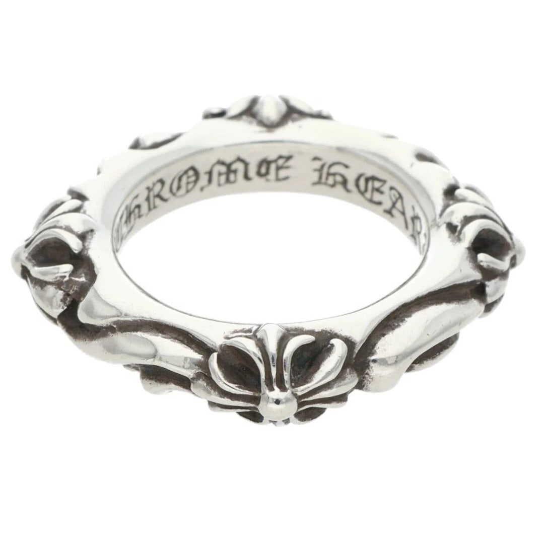 CHROME HEARTS SBT BAND SILVER RING: Chrome Hearts SBT BAND Silver Ring Brand: Chrome Hearts Type/Style: Ring Material: 925 Silver Color: silver Size: US Size 9 Accessories: None Accessories Notice: When purchasing pre-owned